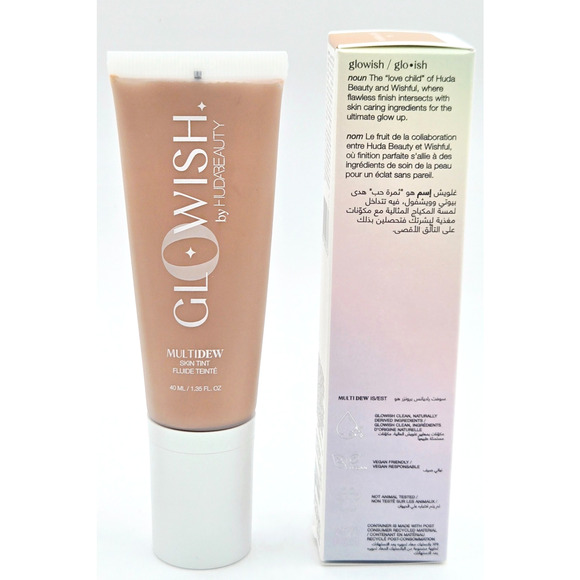 HUDA BEAUTY Glowish Multidew Skin Tint Foundation- 2@ 1.35 oz- 04 Light Medium - Picture 3 of 5
